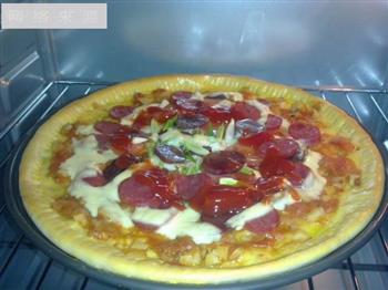 西红柿蒜香火腿披萨的做法步骤3