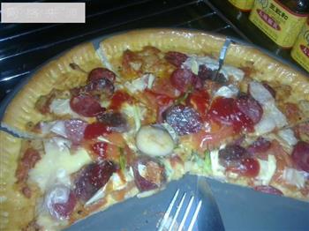 西红柿蒜香火腿披萨的做法步骤5