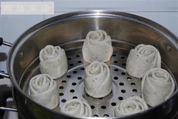 转无极的-豆浆渣玫瑰花馒头的做法步骤9