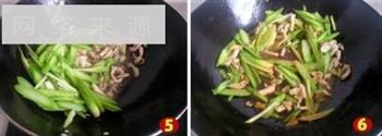 芦笋肉丝炒面的做法步骤4