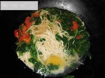 野菜热汤面的做法图解4