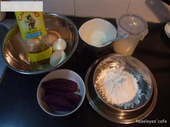 紫薯铜锣烧的做法步骤1