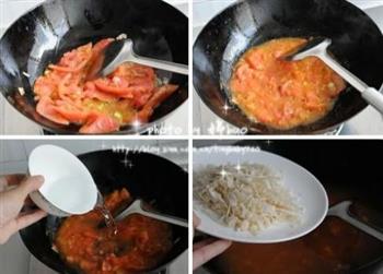 金针番茄疙瘩汤的做法步骤4