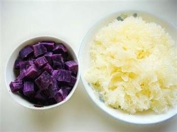 美味紫薯银耳羹的做法步骤1