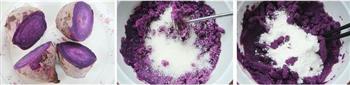 香煎芝麻紫薯饼的做法图解1
