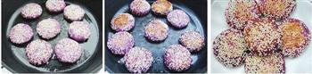 香煎芝麻紫薯饼的做法步骤4