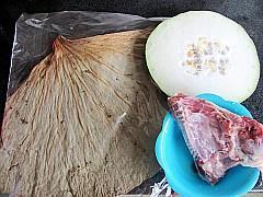 荷叶鸭肉冬瓜汤-大暑养生的做法步骤1
