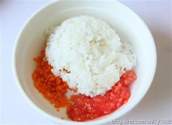 胡萝卜番茄饭卷的做法步骤1