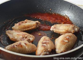 开胃茄汁煎鸡翅的做法步骤4