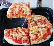 彩椒午餐肉披萨的做法图解12