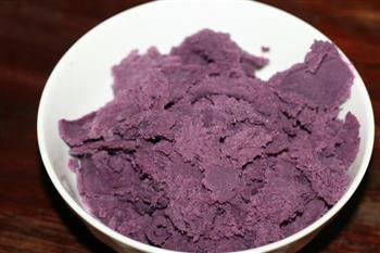 紫气东来中秋夜-椰香紫薯冰皮月饼的做法步骤3