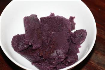 紫气东来中秋夜-椰香紫薯冰皮月饼的做法步骤5