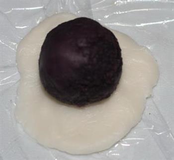 紫气东来中秋夜-椰香紫薯冰皮月饼的做法步骤7
