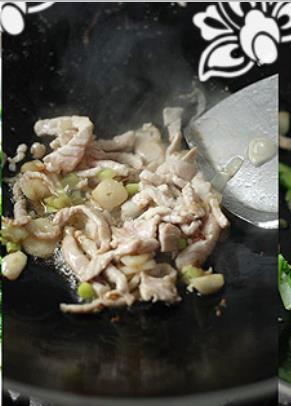 里脊肉丝炒小苔菜的做法步骤4