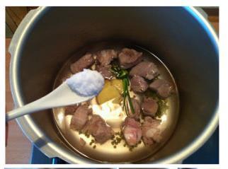 排骨绿豆青菜粥的做法步骤4