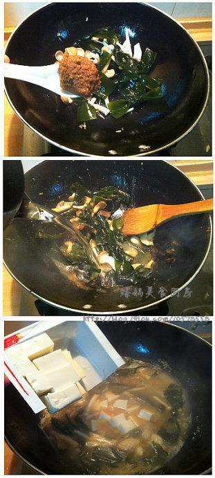海带豆腐味噌汤的做法图解4