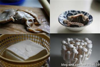 咸排骨豆腐炖河蚌的做法图解1