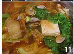 韩式泡菜蛤蜊汤的做法图解11