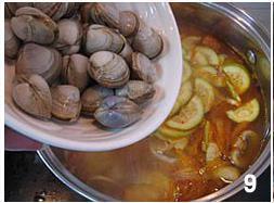 韩式泡菜蛤蜊汤的做法步骤9