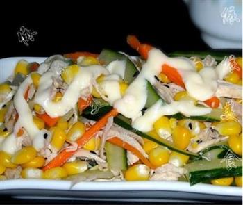 鸡肉黄瓜玉米沙拉的做法步骤4
