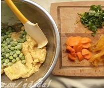 玉米面疙瘩汤的做法图解2
