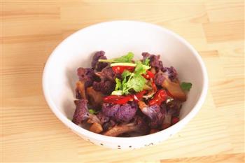 紫色的诱惑 干锅紫菜花的做法步骤4