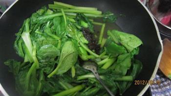橄榄菜炒油菜的做法图解4