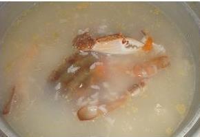 海蟹鲜虾粥的做法步骤4