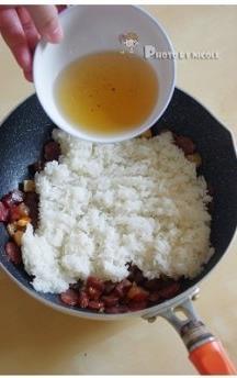 生炒腊味糯米饭的做法步骤5
