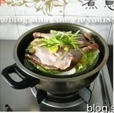 百叶白菜蒸腊鸭的做法步骤5