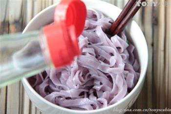 紫薯葱油面的做法步骤13