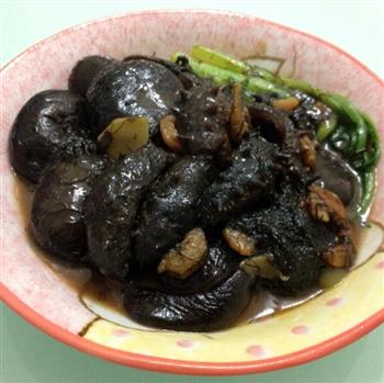冬菇发菜焖海参的做法图解1