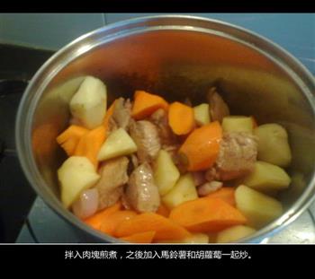 土豆红萝卜炖肉的做法图解3