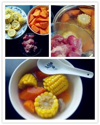 青红萝卜粟米排骨汤的做法图解1