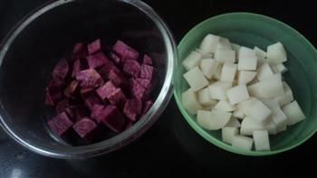 紫薯汤圆年糕的做法步骤1