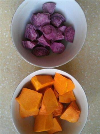 紫薯南瓜酒酿汤圆的做法步骤1