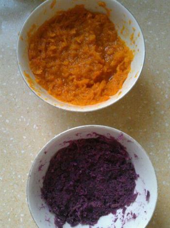 紫薯南瓜酒酿汤圆的做法步骤2