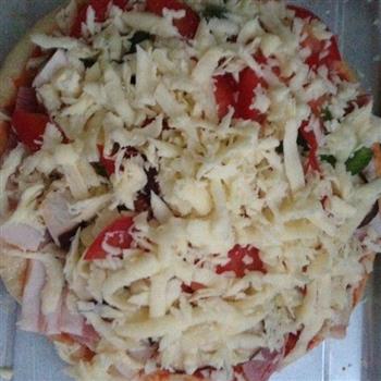 培根玉米披萨的做法步骤4
