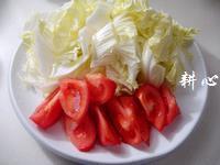 大白菜番茄面筋煲的做法步骤3