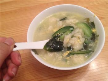 螺旋藻黄瓜疙瘩汤的做法图解9