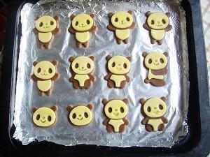 超萌熊猫饼干的做法步骤7