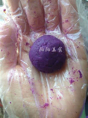 爱心满满-紫薯枣泥椰蓉球的做法图解4