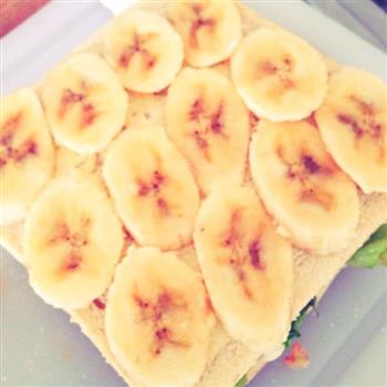 双层三明治火腿香蕉的做法图解4
