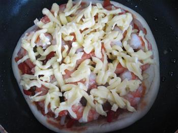 平底锅版鲜虾披萨+培根披萨+披萨酱的做法步骤14