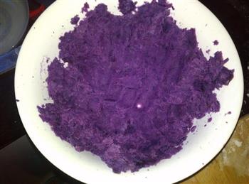 紫薯牛奶发糕的做法图解1