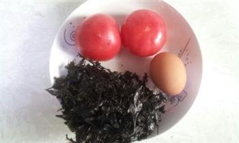 紫菜柿子蛋花汤的做法图解1