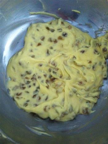 虎皮葡萄干奶酥面包的做法步骤2