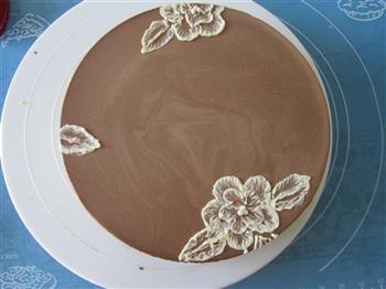 巧克力慕斯刷绣蛋糕的做法图解35