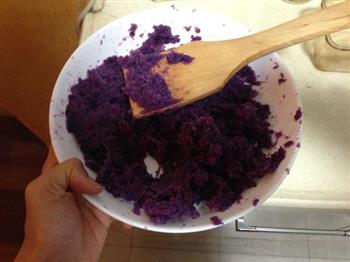 豆沙奶酪紫薯球的做法步骤1