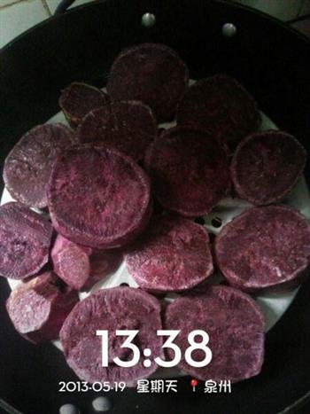红豆紫薯球的做法步骤1